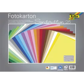   FOLIA Dekorkarton, 2 oldalas, 50x70 cm, 300 g, 25 lap, FOLIA, vegyes színek