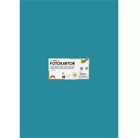   FOLIA Dekorkarton, 2 oldalas, 50x70 cm, 300 g, 10 lap, FOLIA, türkiz