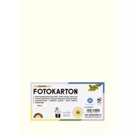   FOLIA Dekorkarton, 2 oldalas, A4, 300 g, 50 lap, FOLIA, gyöngyfehér
