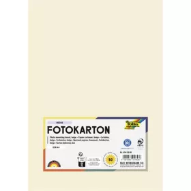  FOLIA Dekorkarton, 2 oldalas, A4, 300 g, 50 lap, FOLIA, bézs