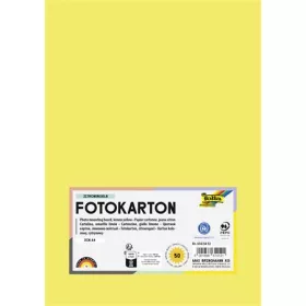   FOLIA Dekorkarton, 2 oldalas, A4, 300 g, 50 lap, FOLIA, citromsárga