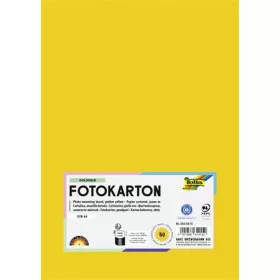   FOLIA Dekorkarton, 2 oldalas, A4, 300 g, 50 lap, FOLIA, aranysárga