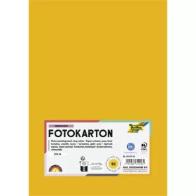   FOLIA Dekorkarton, 2 oldalas, A4, 300 g, 50 lap, FOLIA, mélysárga