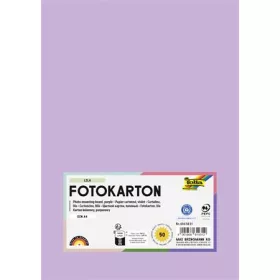   FOLIA Dekorkarton, 2 oldalas, A4, 300 g, 50 lap, FOLIA, halvány orgonalila
