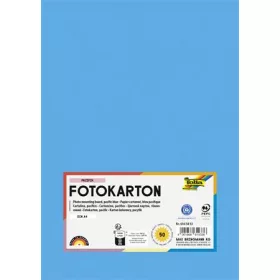   FOLIA Dekorkarton, 2 oldalas, A4, 300 g, 50 lap, FOLIA, óceánkék