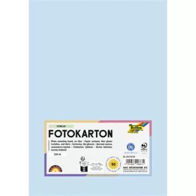   FOLIA Dekorkarton, 2 oldalas, A4, 300 g, 50 lap, FOLIA, jégkék