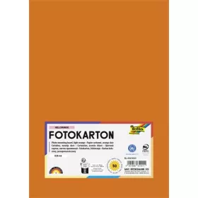   FOLIA Dekorkarton, 2 oldalas, A4, 300 g, 50 lap, FOLIA, világosnarancs