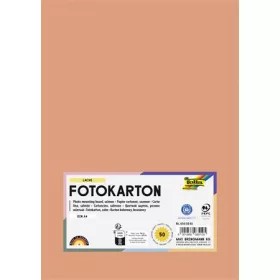   FOLIA Dekorkarton, 2 oldalas, A4, 300 g, 50 lap, FOLIA, lazacszínű