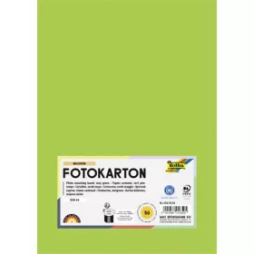   FOLIA Dekorkarton, 2 oldalas, A4, 300 g, 50 lap, FOLIA, tavaszzöld