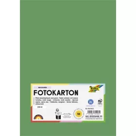   FOLIA Dekorkarton, 2 oldalas, A4, 300 g, 50 lap, FOLIA, mohazöld