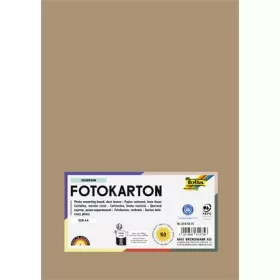   FOLIA Dekorkarton, 2 oldalas, A4, 300 g, 50 lap, FOLIA, őzbarna