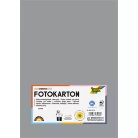   FOLIA Dekorkarton, 2 oldalas, A4, 300 g, 50 lap, FOLIA, kőszürke