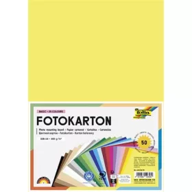   FOLIA Dekorkarton, 2 oldalas, A4, 300 g, 25x2 lap, FOLIA, vegyes színek