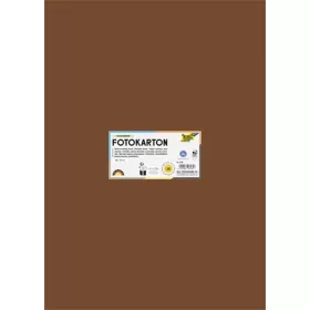   FOLIA Dekorkarton, 2 oldalas, 50x70 cm, 300 g, 10 lap, FOLIA, csokoládébarna