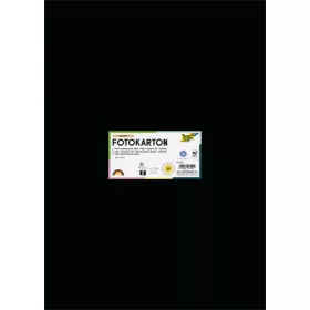   FOLIA Dekorkarton, 2 oldalas, 50x70 cm, 300 g, 10 lap, FOLIA, fekete