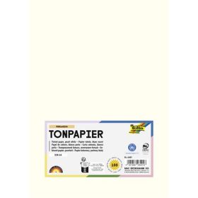   FOLIA Színes papír, A4, 130 g, 100 lap, FOLIA, gyöngyfehér