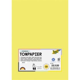   FOLIA Színes papír, A4, 130 g, 100 lap, FOLIA, citromsárga