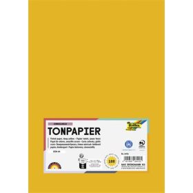   FOLIA Színes papír, A4, 130 g, 100 lap, FOLIA, sötétsárga