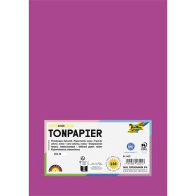   FOLIA Színes papír, A4, 130 g, 100 lap, FOLIA, sötét rózsaszín