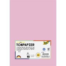   FOLIA Színes papír, A4, 130 g, 100 lap, FOLIA, világos rózsaszín