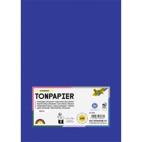 FOLIA Színes papír, A4, 130 g, 100 lap, FOLIA, mélykék