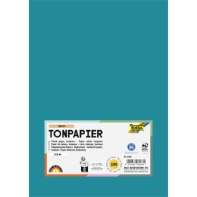 FOLIA Színes papír, A4, 130 g, 100 lap, FOLIA, türkiz