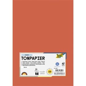 FOLIA Színes papír, A4, 130 g, 100 lap, FOLIA, narancs