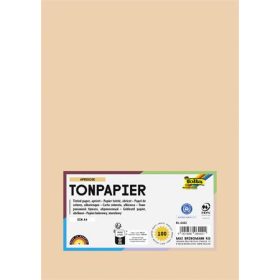 FOLIA Színes papír, A4, 130 g, 100 lap, FOLIA, barack