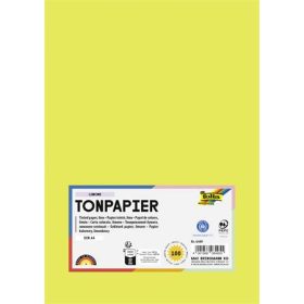 FOLIA Színes papír, A4, 130 g, 100 lap, FOLIA, limezöld
