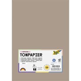 FOLIA Színes papír, A4, 130 g, 100 lap, FOLIA, cappuccino