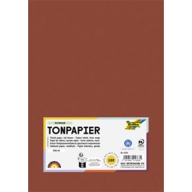   FOLIA Színes papír, A4, 130 g, 100 lap, FOLIA, vörösesbarna