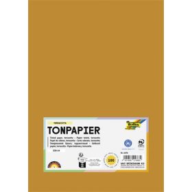 FOLIA Színes papír, A4, 130 g, 100 lap, FOLIA, terrakotta