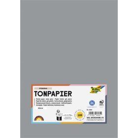 FOLIA Színes papír, A4, 130 g, 100 lap, FOLIA, kőszürke