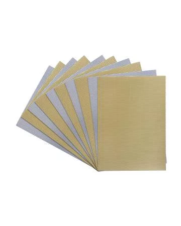 FOLIA Hullámkarton, 25x35 cm, 10 lap, FOLIA, arany és ezüst vegyes színek