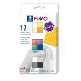   FIMO Gyurma, készlet, 12x25 g, égethető, FIMO "Effect Colours", 12 különböző szín