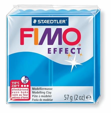 FIMO Gyurma, 57 g, égethető, FIMO "Effect", áttetsző kék