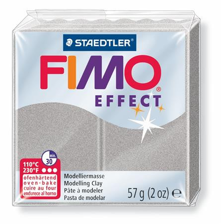 FIMO Gyurma, 57 g, égethető, FIMO "Effect", ezüst