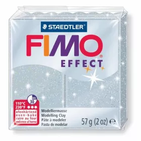   FIMO Gyurma, 57 g, égethető, FIMO "Effect", csillámos ezüst