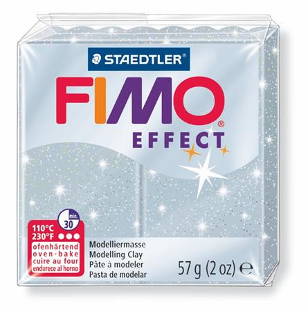 FIMO Gyurma, 57 g, égethető, FIMO "Effect", csillámos ezüst