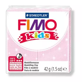   FIMO Gyurma, 42 g, égethető, FIMO "Kids", gyöngyház világos rózsaszín