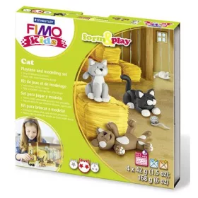   FIMO Gyurma készlet, 4x42 g, égethető, FIMO "Kids Form & Play", cicák