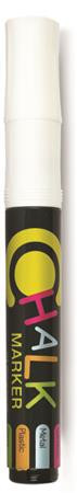 FLEXOFFICE Krétamarker, 2,5 mm, 1 db/bliszter, FLEXOFFICE "Chalkmarker", fehér