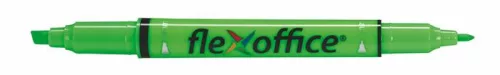 FLEXOFFICE Szövegkiemelő, 1,0/4,0 mm, kétvégű, FLEXOFFICE "HL01", zöld