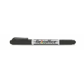  FLEXOFFICE Alkoholos marker, 0,4/1,0 mm, kúpos, kétvégű, FLEXOFFICE "PM01", fekete