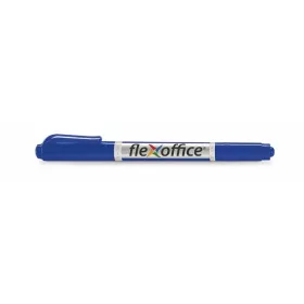   FLEXOFFICE Alkoholos marker, 0,4/1,0 mm, kúpos, kétvégű, FLEXOFFICE "PM01", kék