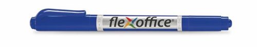 FLEXOFFICE Alkoholos marker, 0,4/1,0 mm, kúpos, kétvégű, FLEXOFFICE "PM01", kék