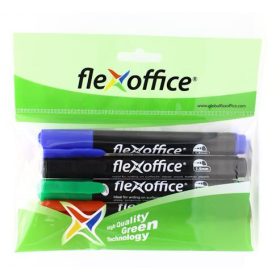   FLEXOFFICE Alkoholos marker, 1,5 mm, kúpos, FLEXOFFICE "PM03", 4 különböző szín