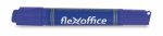   FLEXOFFICE Alkoholos marker, 0,8/6,0 mm, kúpos/vágott, kétvégű, FLEXOFFICE "PM04", kék