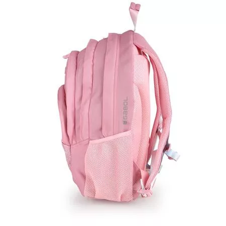 GABOL Hátizsák, iskolatáska, cipzáras, GABOL "Glam", rózsaszín csillámos