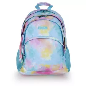   GABOL Hátizsák, iskolatáska, cipzáras, GABOL "Mystic", világoskék, batikolt hatású
